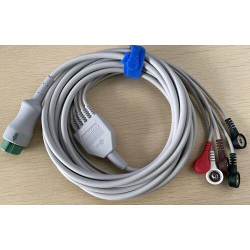 Mindray original EA6251B cable lead wire 12-pin 5-lead ECG cable AHA snap lead wire 040-000961-00