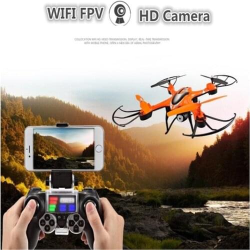 WIFI FPV RC drone with 720P adjustable camer 4CH attitude hold headless WIFI real time 6 Axis RC Quadcoptera Kids RC toy