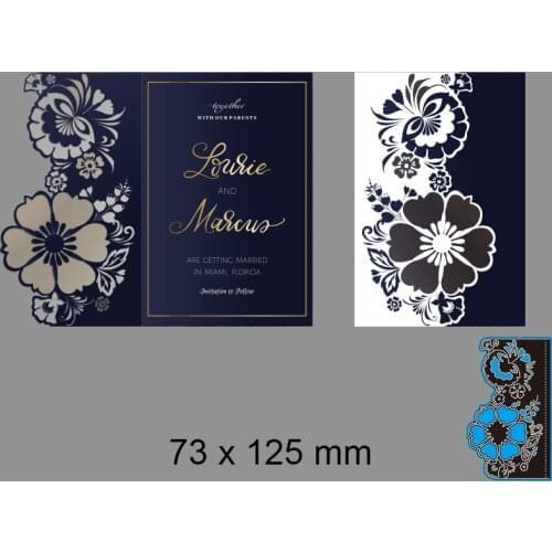 Cutting Dies Square Lace New Metal Stencils DIY Scrap Booking Paper Cards Making Decoration 73*125mm