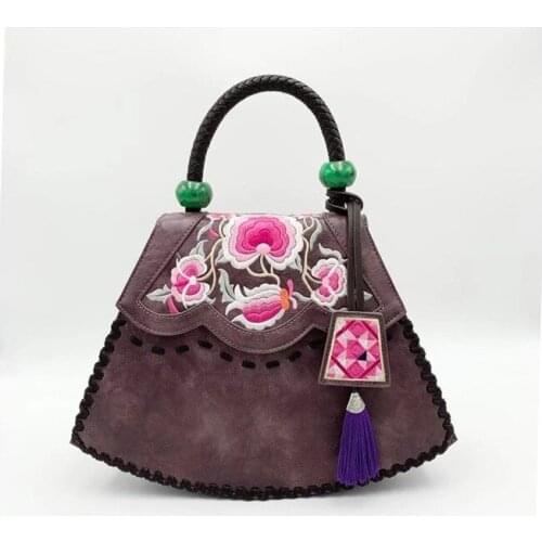 Retro Chinese style embroidered luxury womens handbag personality female messenger shoulder bag original design authentic