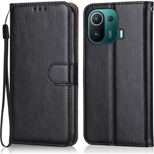 Folio Luxury Leather Case for On Xiaomi Mi 11 Pro Wallet Stand Flip Case Mi11 Pro Phone Bag