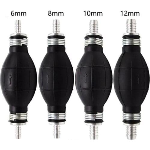 6/8/10/12mm Hand Fuel Pump Line Primer Bulb Petrol Diesel Liquid Oil Gas Water Tansfer Rubber Tube Aluminum For Car Boat