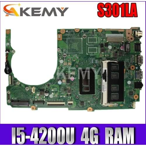 S301L S301LA motherboard For Asus S301LA REV2.2 Mainboard I5-4200-4G Processor HD Graphics 4400 100% Tested