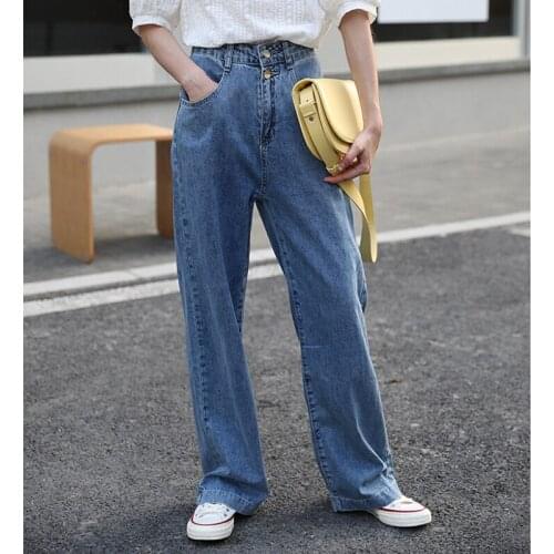 Blue Straight Womens Fashion Jeans Oversize High Waist Baggy Boyfriend Punk Denim Pants Street Fashion Loose Casual Trouser