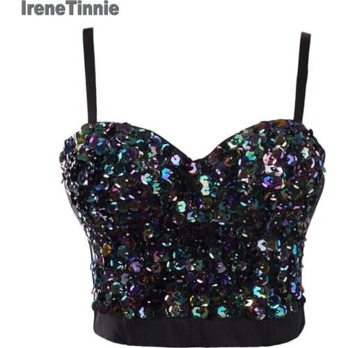 Rhinestone Corset Camis Women Diamonds Cropped Top Sexy Party Womens Bra Cropped Top Wedding Vest Camis Mujer