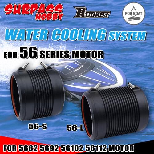 SURPASS HOBBY Rocket 56 Water Cooling System Jacket 56 Series Motor for 5682 5692 56102 56112 RC Boat Brushless Motor Traxxas