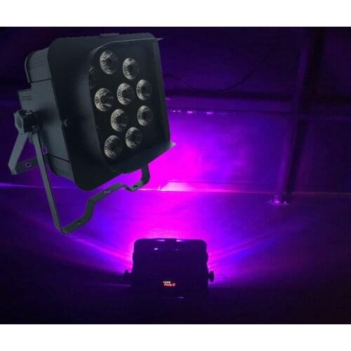 New 12X18W 6in1 RBAW UV Battery APP Wifi Phone Control DMX512 Battery LED UPLIGHT DJ LED Par Light For Wedding Party Club