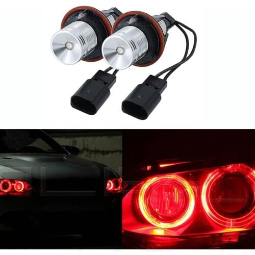 2PCS LED Angel Eyes Marker Lights Bulbs White Blue Red Green Yellow for BMW E39 E53 E60 E63 E64 E65 E66 E87 525i 530i 545i