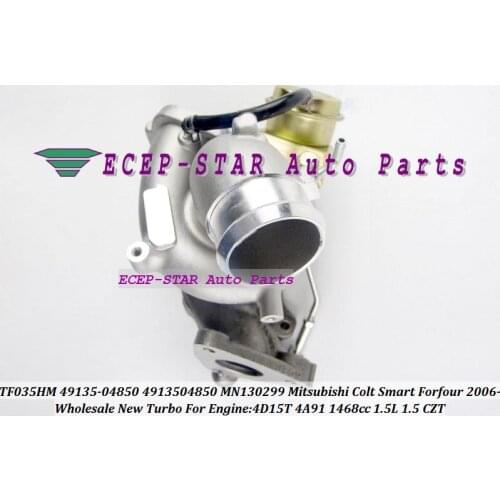 Turbo TF035HM TF035 49135-04850 4913504850 MN130299 Turbocharger For Mitsubishi Colt Smart Forfour 2006- 4D15T 4A91 1.5L 1.5 CZT
