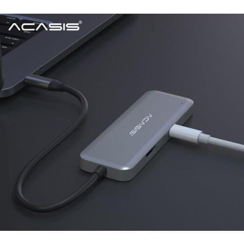 Acasis USB C Hub Type C to HDMI 4K USB 3.0 SD TF Card Reader With PD Charging For MacBook Pro USB 3.0 HUB