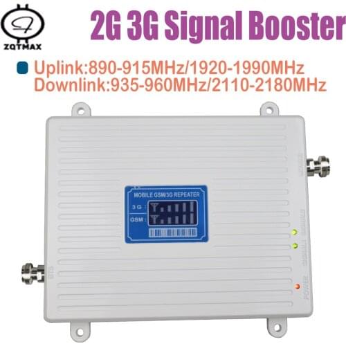 ZQTMAX 2G 3G Repeater GSM Mobile Signal Booster 65dB Dual Band Repetidor Celular amplifiers LCD Displays