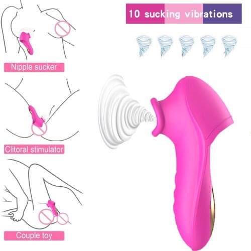 Vagina Sucking Vibrator 10 Speeds Vibrating Sex Suction Clitoris Stimulator Erotic Sex Toy Vaginal Massage Female Masturbator