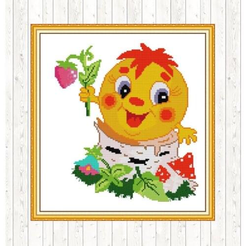 Strawberry Shortcake Needlework Embroidery Patterns Embroidery Kits 14ct 11ct Count Print Canvas Cross Stitch Package DIY Crafts