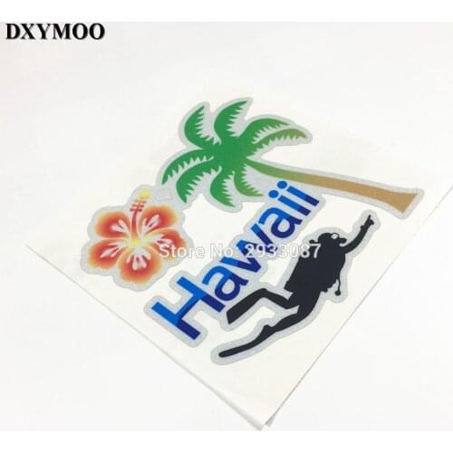 2 Sizes Funny Diving Hawaii SCUBE DIVE Car Stickers Motorcycle Fish Tank Sticker and Decal Reflective 3M H2776