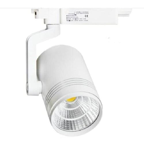 10PCS/LOT Free Shipping 30W COB LED Track Light 2 Wires Track Rail Spotlight For Clothing Shoes Shop Store Commerical Lamp