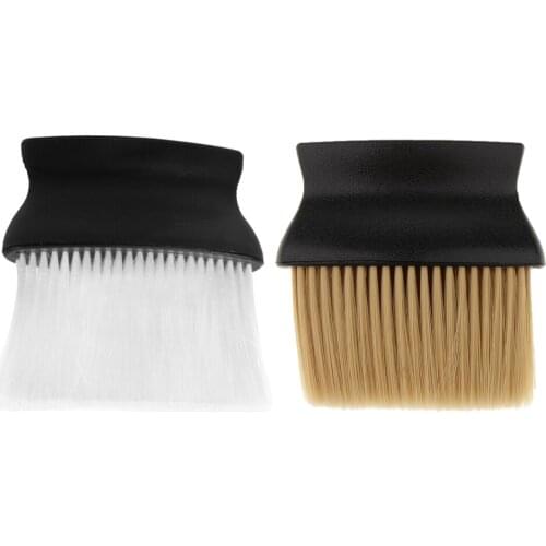 2x Dense Hairdresser Stylist Haircut Shaving Neck Feather Duster Cleaning Brush