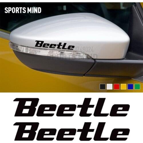 2 Pieces Car Styling Rearview Mirror Automobiles Car Sticker Decal For Volkswagen Beetle Rline TDI TSI Car Accessories