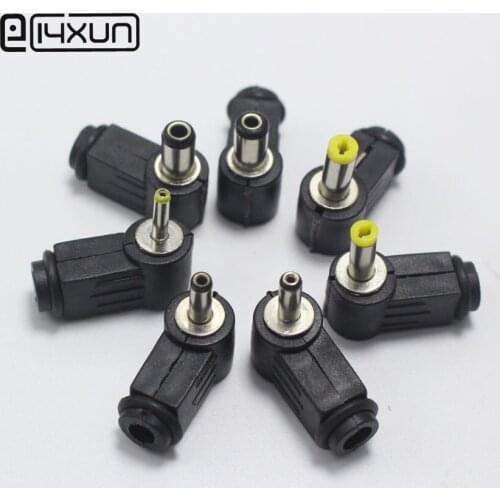 5.5*2.5 5.5*2.1 4.8*1.7 4.0*1.7 3.5*1.35 3.5*1.1 2.5*0.7 mm Male DC Power Plug Connector Angle 90 degree L Shaped plastic Plugs