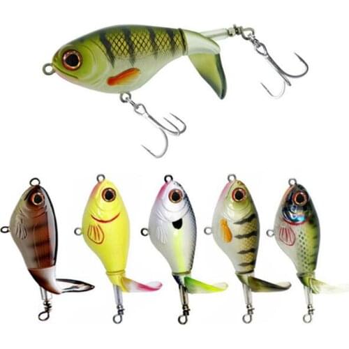 7.5cm 17g 6 colors top water floating Whopper Popper Lure Hooks Hard Bait propeller Crank Fishing Lures
