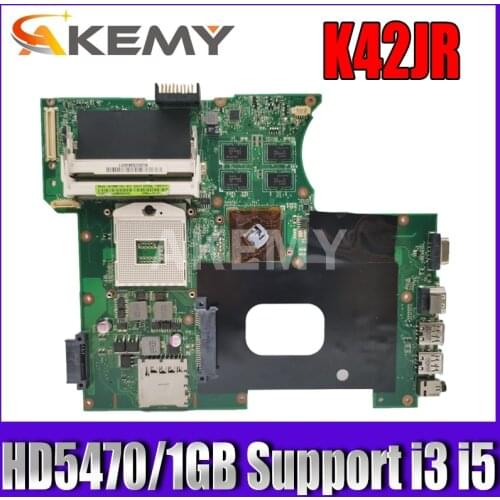 Akemy K42JR REV 4.0 3.2 Motherboard For Asus K42JZ K42JE k42JK X42J A42J K42JY Laptop Mainboard HD5470/1GB Support i3 i5 cpu
