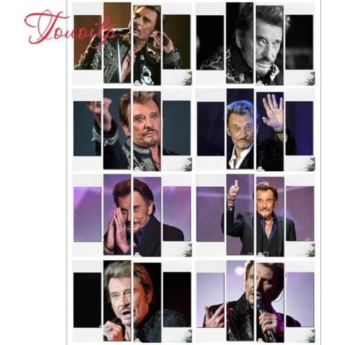 4 pcs/set,3d diy Full Johnny Hallyday Diamond Painting Cross Stitch,5D Diamond Embroidery Mosaic stickers home decoration art