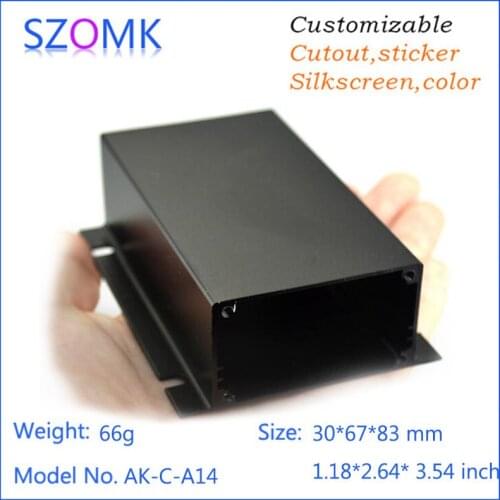 Aluminum Electronics Enclosure Enclosures For Pcb Outlet Boxes 30 * 67 * 90mm Pcb Instrument Box Connector Aluminum Enclosure