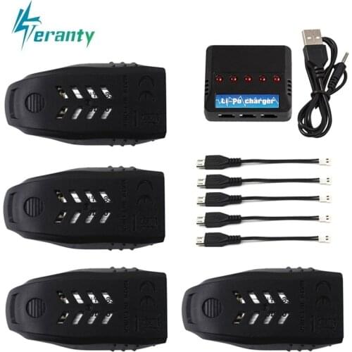 For Hs330 Drone Battery with charger 3.7v 300mAh Drone Battery RC Quadcopter Drones Spare Part For 3.7v Rechargeable battery