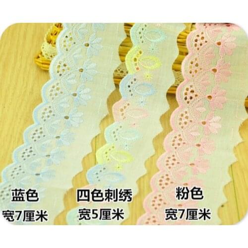 Free shipping Diy accessories handmade embroidery cotton lace curtain lace material