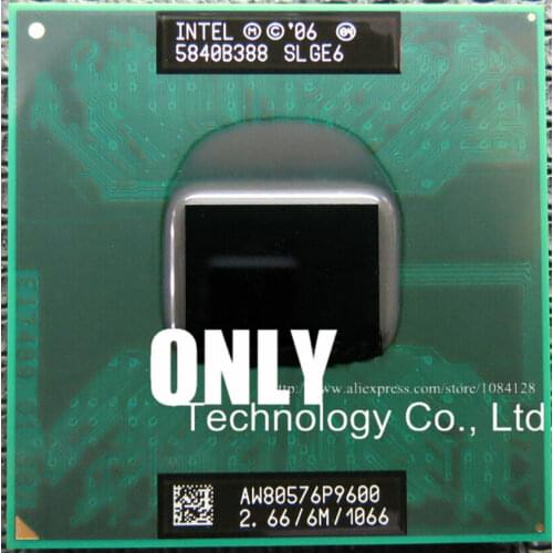 Free Shipping P9600 Core2 Duo CPU P9600 (6M Cache, 2.66GHz, 1066MHz FSB) laptop best chips best quality