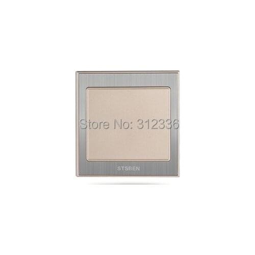 Free shipping international standard blank space Socket Wall Outlet Power champagne gold wall switch