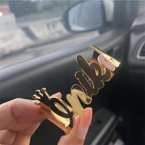 Noelia Custom Name Bracelet Stainless Steel Custom Bracelet Gold-plated Wholesale Bracelet Exaggerated Hip-hop Punk Jewelry Gift