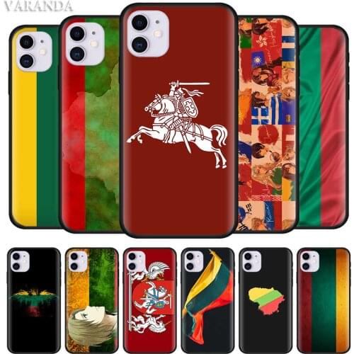 Lithuania Flag Cases for iPhone 12 Mini 11 Pro X XR XS Max 7 8 6 6S Plus SE 2020 Silicone Soft Cover Shell