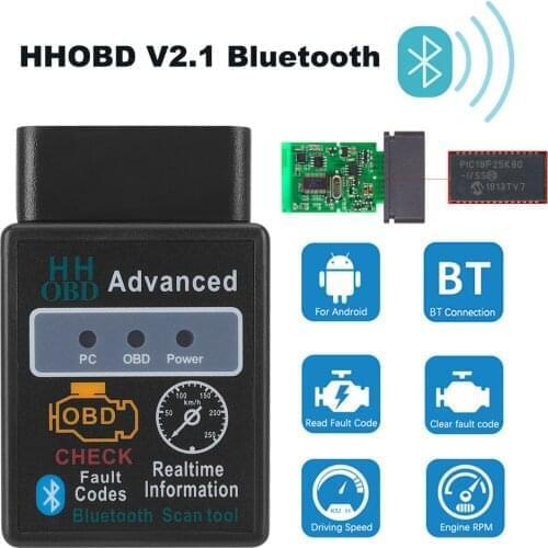 ELM327 V2.1 HH OBD2 II Bluetooth Scanner Car Diagnostic Tools For Mercedes Benz AMG Smart A C E S ML SL CL R Class X156 X164 CLK