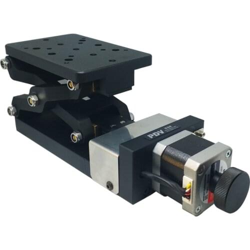 PT-GD401 Precision Displacement Mini Electric Lifting Table (Scissors) Z-Axis Moving Platform Stroke 60mm Size 120*80mm