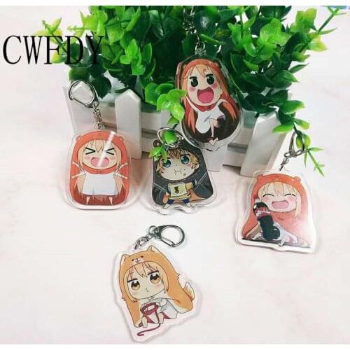 Himouto Umaru-chan Doma Umaru Acrylic Keychain Japanese Style Anime Cartoon Arcylic Pendant Keyring Figures Accessories Gifts