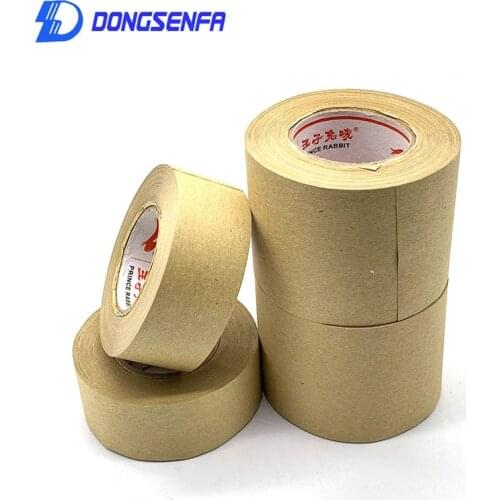 DONGSENFA Wet Water Kraft Paper Adhesive Tape Painting -used Water-soluble Tape Sealed Water Activated Carton Painting Sticker