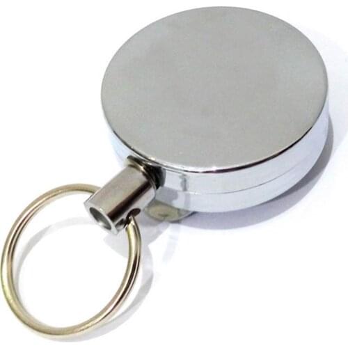 60cm Resilience Retractable Wire Rope Anti-lost Key Chain Ring Holder Finder