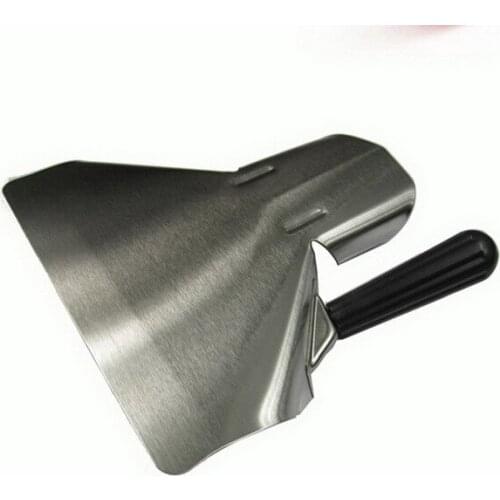 Single handle stainless steel kitchen tools shovel fries burger packaging tool metal french fries shovel