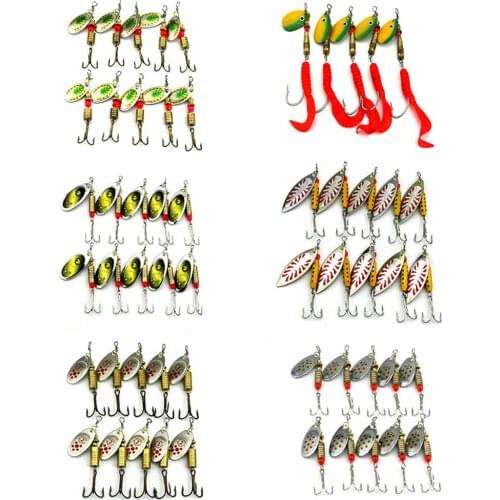 10pcs set metal sequin spinner spoon fishing lures artificial leurre peche wobble bass japan hooks baits isca pesca tackles