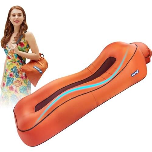 Inflatable Lounger Air Sofa Hammock Portable Waterproof Ideal Couch for Backyard Lakeside Beach Pool Traveling Camping Festival