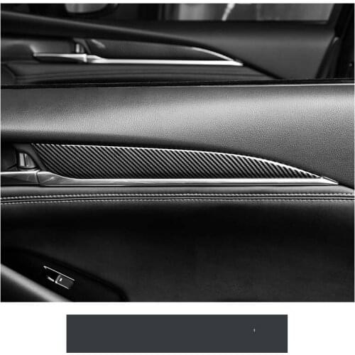 For Mazda 6 Atenza 2019 2020 Carbon Fiber Car Interior Door Armrest Sequins Door Panle Decoration Cover Strips Trim Accessories