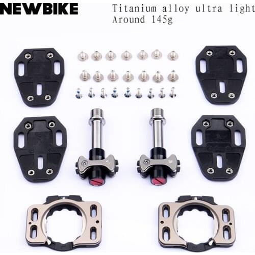 Neue 204g Titan Legierung Achse Strada Fahrrad Pedale ultra-licht selbst Pedale autobloccante Pedale rennrad auto-lock pelliccia