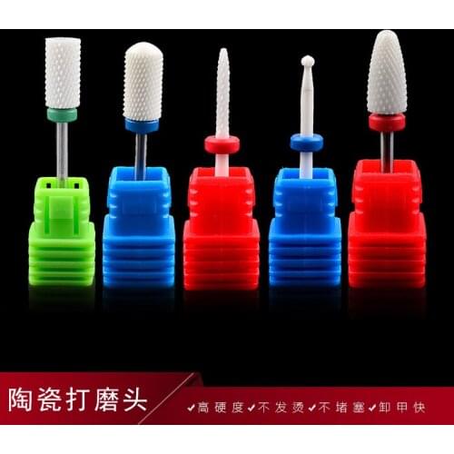 2019 New Arrival Mann Pose Lynn Nail Art Ceramic Grinding Head Type Single Bullet Electric Polishing Machine 12 Special Tools