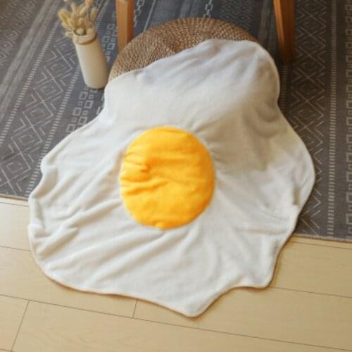 Giant Egg Yolks Throw Blanket Novelty Omelette Blanket for Your Family Soft and Comfortable Flannel Blanket for Adults and Kid