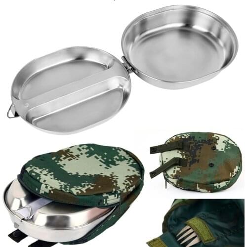 Outdoor bbq stainless steel lunch box U.S. military tableware canteen cup army surplus stainless steel canteens for sale