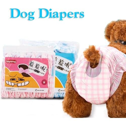 Pet Dog Diapers Sanitary Physiological Pants Female Cotton Super Soft Powerful Absorbent Diapers for Puppy Small Large Dog