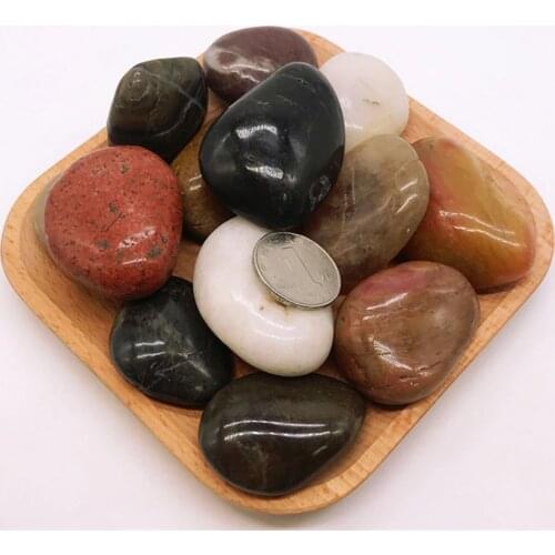 Mixed Color Pebble Stone Landscape Cobbles For Gardening