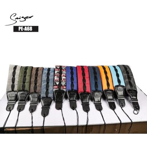 Smiger Newest Guitar Strap PE-A68 Adjustable Guitar Strap Reduced Pressure Memory Foam With Pick Holder Random Color 107-130 CM