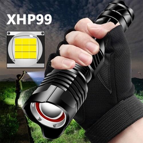 XHP99 9-core High Quality Powerful Tactical Led Flashlight XHP70.2 Zoomable Torch Rechargeable 18650 26650 Battey XHP50 Lantern