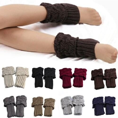 Women Crochet Boot Cuffs Knit Toppers Boot Socks Winter Leg Warmers Calcetines Mujer